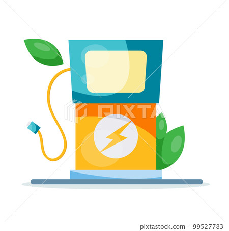 Gas station refueling bio diesel vector illustration Gas station refueling bio diesel vector illustration 99527783