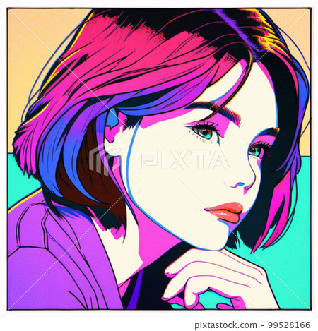 SNS icon 20's 30's fashionable illustration cute SNS icon 20's 30's fashionable illustration cute 99528166