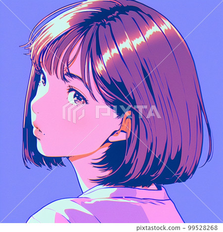 SNS 圖標 20 年代 30 年代時尚插畫可愛女人 99528268