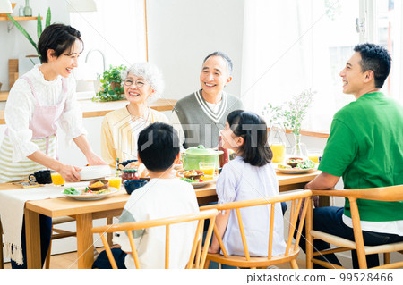 Three generations family to eat Three generations family to eat 99528466