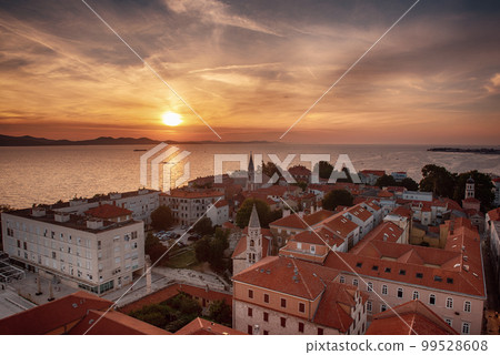 Top view of the Zadar, Croatia. 99528608