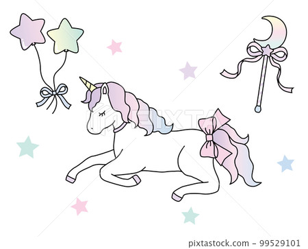 Unicorn star moon cute illustration Unicorn star moon cute illustration 99529101