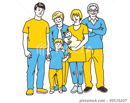 幸福微笑的三代家庭 99529207