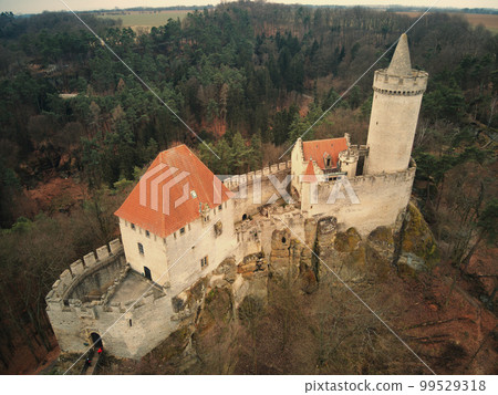 Kokorin Castle. Gothic castle is located in the Village Kokorin, Protected landscape area, in Czech Republic 99529318