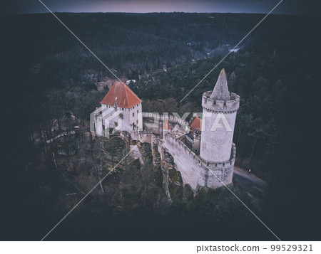 Kokorin Castle. Gothic castle is located in the Village Kokorin, Protected landscape area, in Czech Republic 99529321