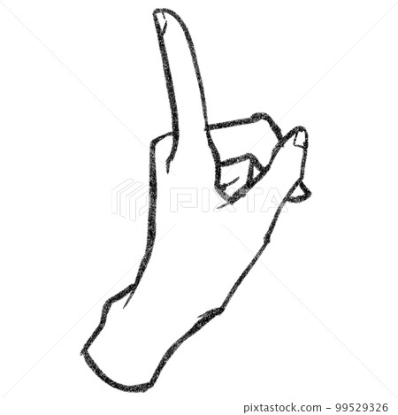 ↑Realistic hand pointing upward‗white and monochrome ↑Realistic hand pointing upward‗white and monochrome 99529326