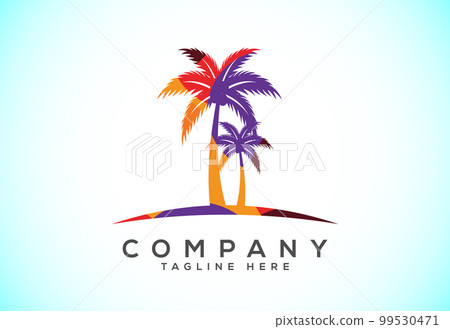 Polygonal low poly coconut Logo, coconut drink beverage vector icon logo design template 99530471