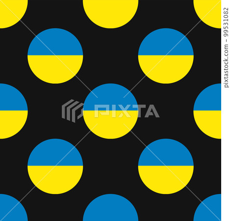 Seamless Pattern Line Ukraine Flag. Thin Outline National Background. 99531082