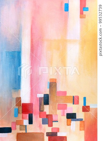 Abstract art with colorful geometric shapes Abstract art with colorful geometric shapes 99532739