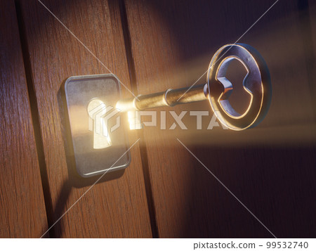 Light filtering through a keyhole Light filtering through a keyhole 99532740