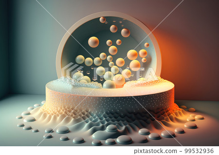 Pedestal for modern and fashionable product display, background material 99532936