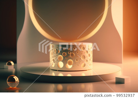 Pedestal for modern and fashionable product display, background material 99532937