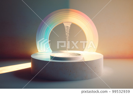 Pedestal for modern and fashionable product display, background material 99532939