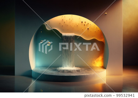 Pedestal for modern and fashionable product display, background material 99532941