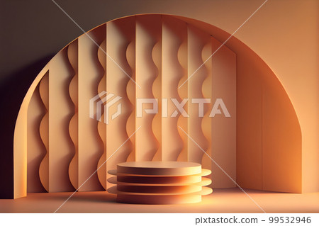 Pedestal for modern and fashionable product display, background material 99532946