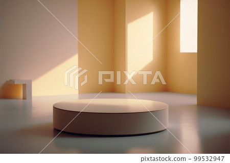 Pedestal for modern and fashionable product display, background material 99532947