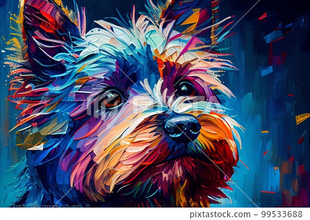 約克夏犬漆成多彩 約克夏犬漆成多彩 99533688