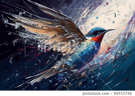 colorful bird oil painting colorful bird oil painting 99533748