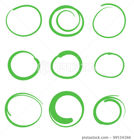 Green Swirls Swash Logo Ornament Designs 99534166