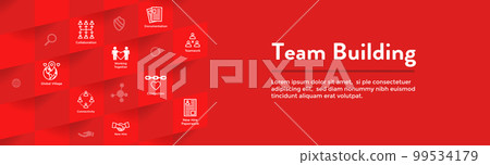 Team Building, Teamwork, and Connectivity Icon Set with Stick Figures and Intersections Web Header Banner Team Building, Teamwork, and Connectivity Icon Set with Stick Figures and Intersections Web Header Banner 99534179
