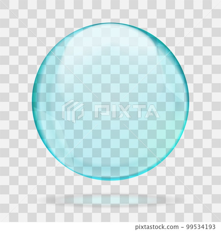 Blue translucent light sphere with glares and transparency 99534193