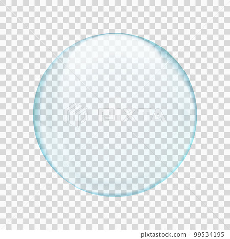 Blue translucent light sphere with glares and transparency Blue translucent light sphere with glares and transparency 99534195