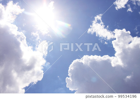 Cumulonimbus, blue sky and sun in Sao Paulo in summer Brazil Cumulonimbus, blue sky and sun in Sao Paulo in summer Brazil 99534196