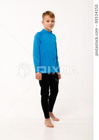 A little girl and her older brother in thermal clothes. A little girl and her older brother in thermal clothes. 99534358