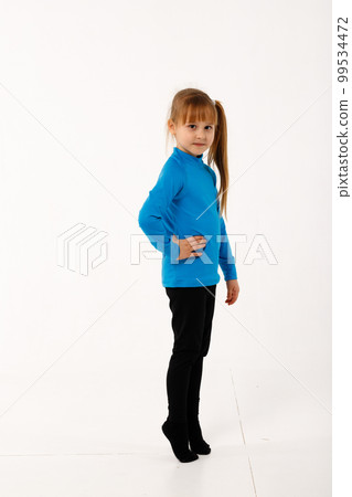 A little girl and her older brother in thermal clothes. 99534472