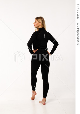 Sporty Blonde Girl in Thermal Clothing for Women Stock Photo - Image of  gear, girl: 270175534