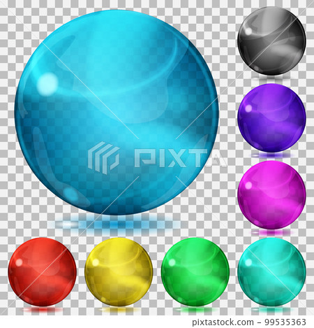 Multicolored transparent glass spheres Multicolored transparent glass spheres 99535363