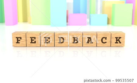 一塊印有 FEEDBACK 字樣的木塊 99535507