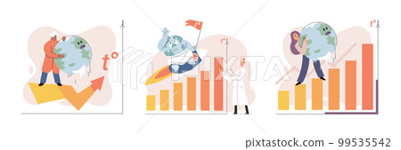 Global warming. High temperature and hot weather Earth. Climate change concept Global warming. High temperature and hot weather Earth. Climate change concept 99535542