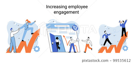 Increasing employee engagement, fellow workers assessment. Making career development plan Increasing employee engagement, fellow workers assessment. Making career development plan 99535612