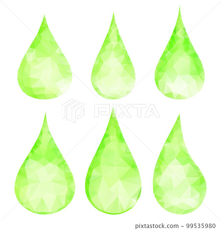 Abstract green drops of triangles 99535980