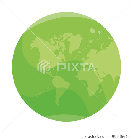 Isolated green earth globe icon Vector 99536644