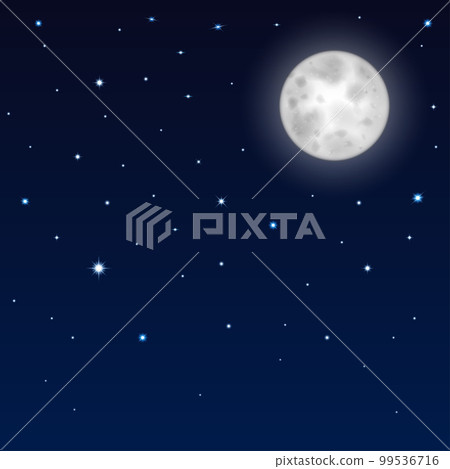 Night sky with moon and stars 99536716