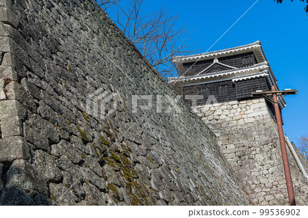 Stone walls of Matsuyama Castle in Matsuyama City, Ehime Prefecture, Japan Stone walls of Matsuyama Castle in Matsuyama City, Ehime Prefecture, Japan 99536902