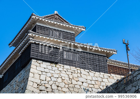 Taiko turret of Matsuyama Castle in Matsuyama City, Ehime Prefecture, Japan 99536906