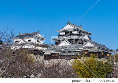 The castle tower of Matsuyama Castle in Matsuyama City, Ehime Prefecture, Japan 99536930