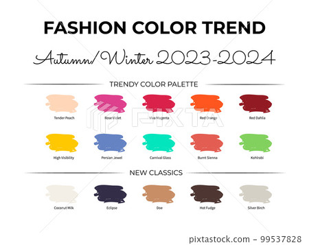 Fashion Color Trend Autumn - Winter 2023 -... - Stock Illustration ...