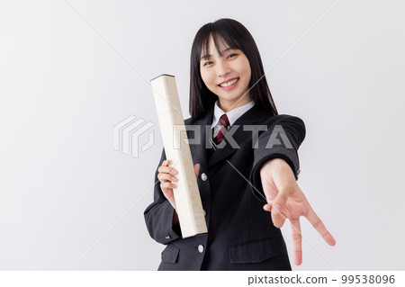Graduation Ceremony High School Girl Sakura Saku Gal Peace 99538096