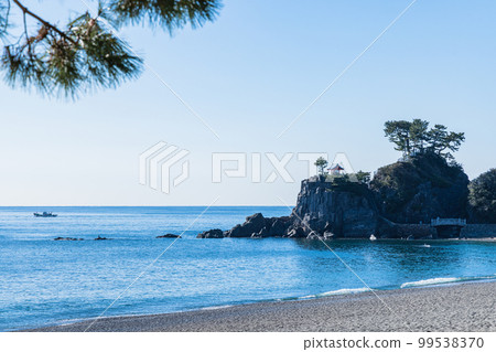 日本高知縣高知市浦戶桂濱的桂濱海灘和龍王岬 99538370