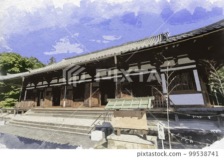 Watercolor style Yakushiji Toindo, Nara City, Nara Prefecture Watercolor style Yakushiji Toindo, Nara City, Nara Prefecture 99538741