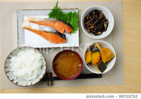 Breakfast salmon set meal 99538782