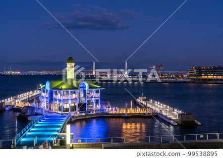 "Kanagawa Prefecture" Yokohama Minato Mirai / Pukarisan Bridge and Night View of Bay Bridge 99538895