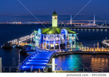 "Kanagawa Prefecture" Yokohama Minato Mirai / Pukarisan Bridge and Night View of Bay Bridge 99538896