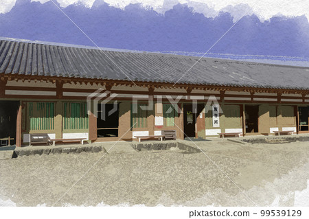 Watercolor-style Yakushiji Temple Higashisobo, Nara City, Nara Prefecture Watercolor-style Yakushiji Temple Higashisobo, Nara City, Nara Prefecture 99539129