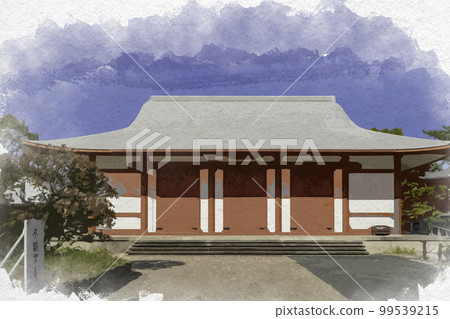 Watercolor-style Yakushiji Temple Shuhokan, Nara City, Nara Prefecture Watercolor-style Yakushiji Temple Shuhokan, Nara City, Nara Prefecture 99539215