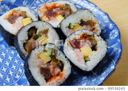 Seafood wrapped sushi 99539243